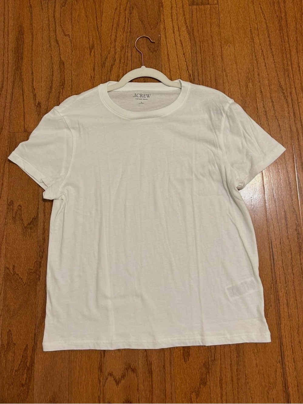 J.Crew Vintage Jersey White Classic Tee Shirt Minimalist Cotton Top L - Picture 2 of 7